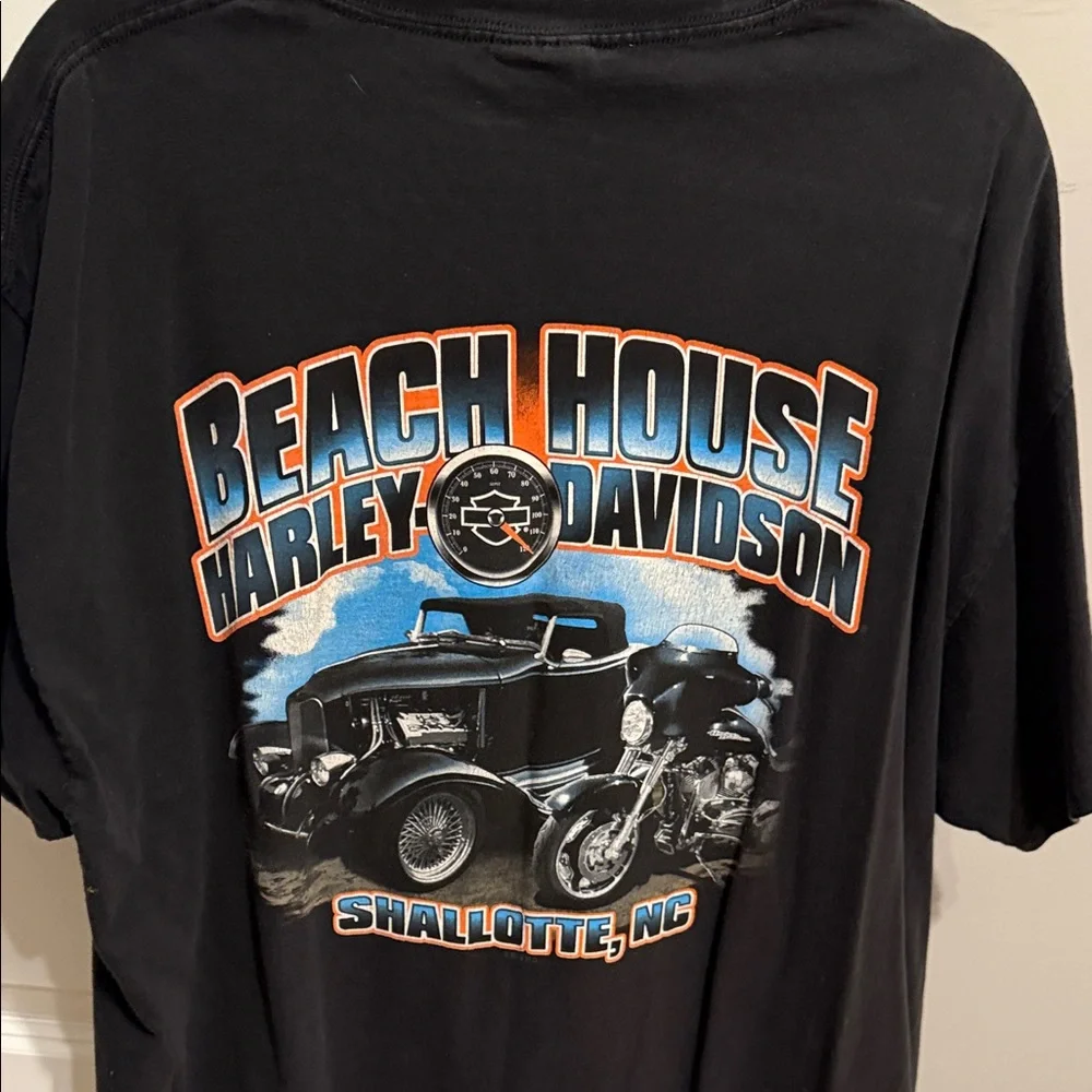 Harley-Davidson Black Tee with Dog Graphic - Picture 3 of 3
